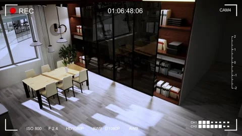 Security Footage From CCTV Camera In Living Room Of Apartment Stock Footage 328711293
