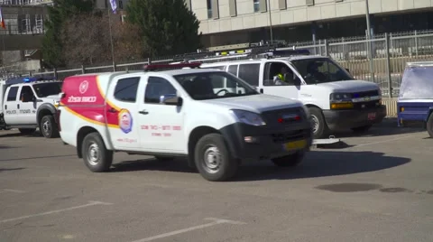 Security Forces Vehicles Reach the area Stock Footage 59564728