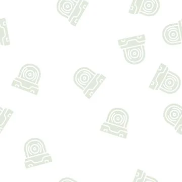 Security gadget video camera glyph vector seamless pattern Illustrazione stock