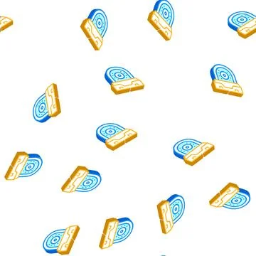Security gadget video camera isometric icon seamless pattern Illustrazione stock
