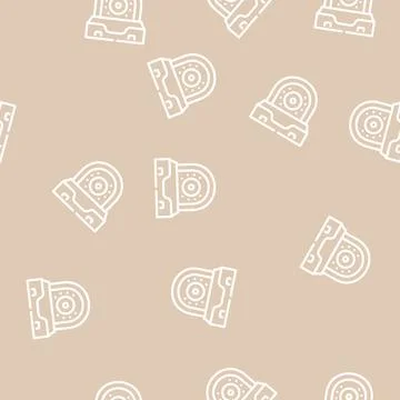 Security gadget video camera line vector seamless pattern Illustrazione stock