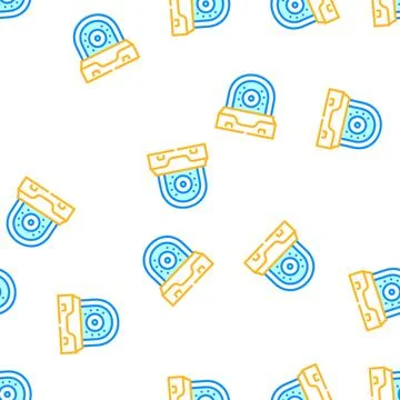 Security gadget video camera vector seamless pattern Illustrazione stock