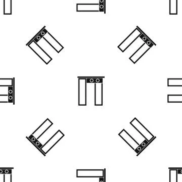 Security gate at airport pattern seamless black 스톡 일러스트