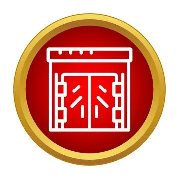 Security gate entrance icon for accessibility and access Stock Illustration