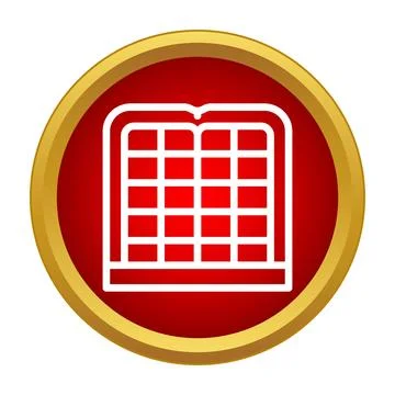 Security gate grid in red circle icon Stock Illustration