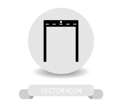 Security gate icon on white background Stock Illustration