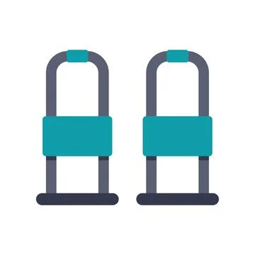 Security gate metal detector flat design icon Stockillustratie