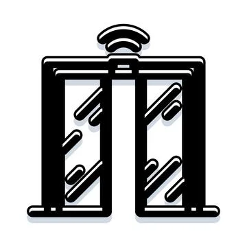 Security gate scanner detecting access and entry control Stock Illustration
