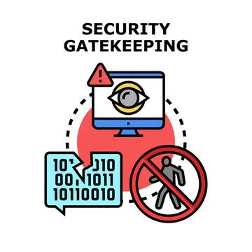 Security gatekeeping concept for digital data protection Stock Illustration