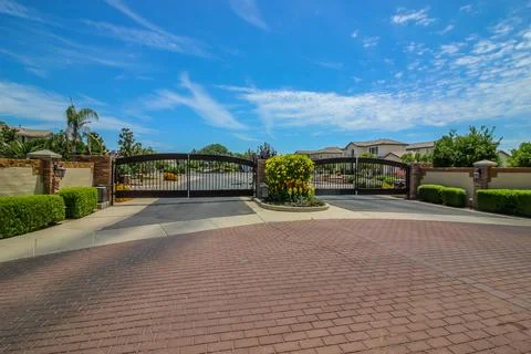 Security Gates At Housing Subdivision Stock Photos