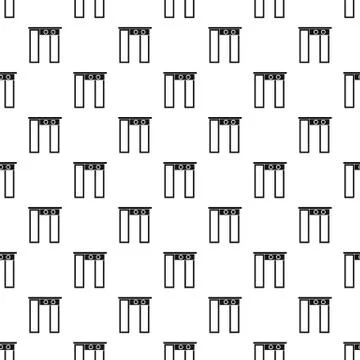Security gates with metal detector pattern イラスト素材