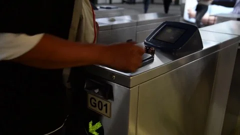 Security gateway and electronic card reader Stock Footage 71017225