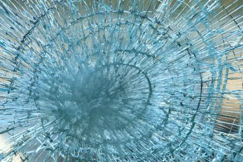Security glass broken Stock Photos