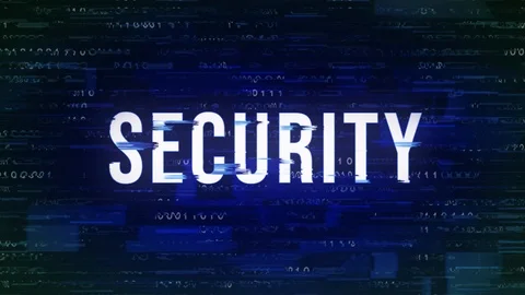 Security - Glitch Animated Buzzword Rendered in 4K Vidéo 90275873