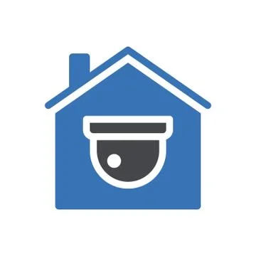 Security glyph color icon 스톡 일러스트