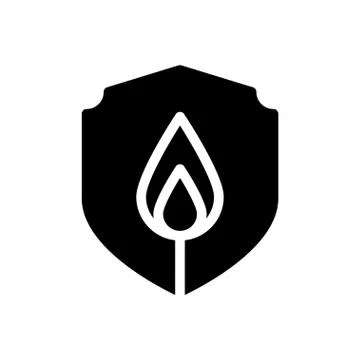 Security glyph flat icon Stock Illustration