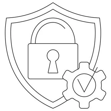 Security &amp; Governance in Machine Learning Infrastructure Icon Stock Illustration