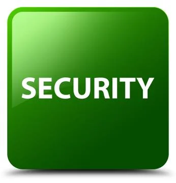 Security green square button Stock Illustration
