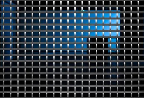 Security grille in the store Stock Photos