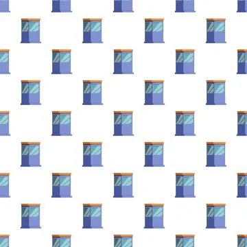 Security guard booths creating a repeating pattern Stock Illustration