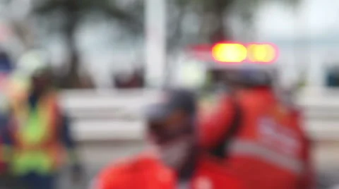 Security guard cleaning track. Stock Footage 64914980