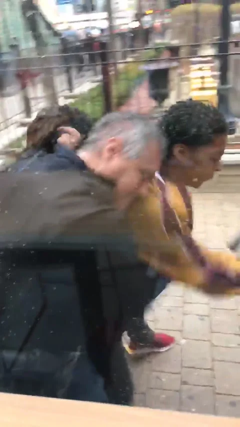 Security Guard Defends Himself Against Two Teens, Chicago Illinois, USA - 07 Apr Video stock 205223814