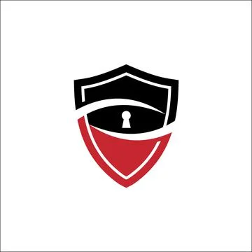 Security Guard logo design vector. Shield, Key, Look Stock Illustration