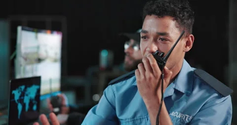 Security guard, man and conversation wit... | Stock Video | Pond5