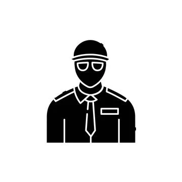 Security guard olor line icon. Pictogram for web page, mobile app, promo. Stock Illustration