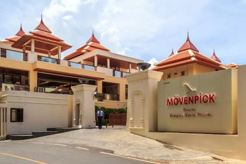 Security guard outside the Movenpick Stock-Fotos