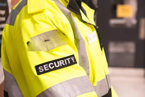 Security guard patrolling at school Stock Photos