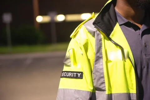 Security guard patrolling at school Stock Photos
