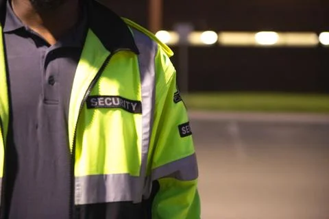 Security guard patrolling at school Stock Photos