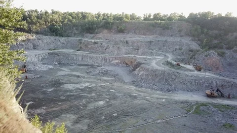 The security guard protects the quarry Stock Footage 94992792