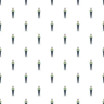 Security guard repeating pattern protecting order and safety Stock Illustration