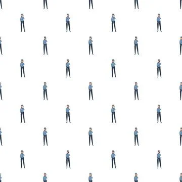 Security guard uniform pattern protecting public safety Stock Illustration
