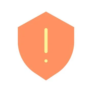 Security hazard flat color ui icon Illustrazione stock