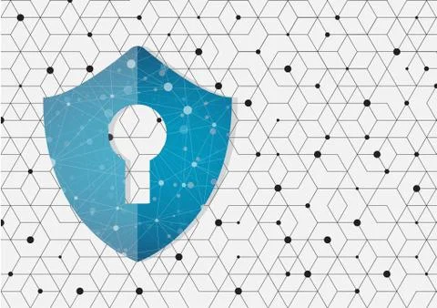 Security hexagon Stock-Illustration