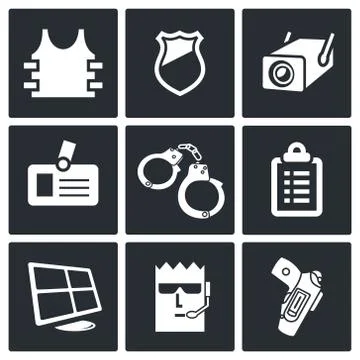 Security icon collection Stock Illustration