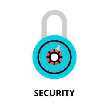 Security icon, for graphic and web design Illustrazione stock