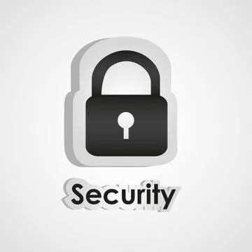 Security icon, with scissors and cutting line, vector illustration Stock Illustration