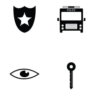 Security icon set Stock Illustration