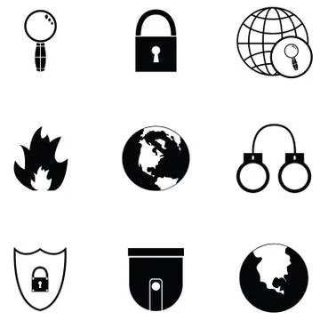 Security icon set Stock Illustration