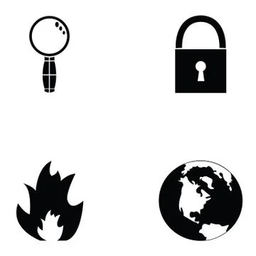 Security icon set Illustrazione stock