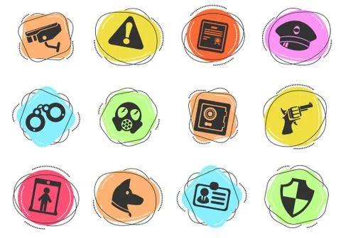 Security Icon Set Stock Illustration