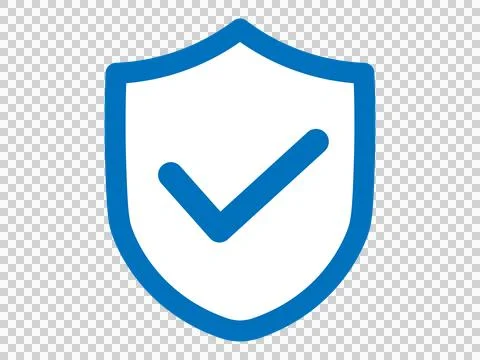 Security icon (shield and checkmark) illustration Stock Illustration