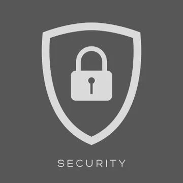 Security icon - Shield lock Stock Illustration