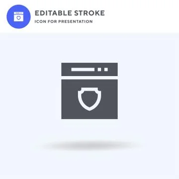 Security icon vector, filled flat sign, solid pictogram isolated on white, logo Stockillustratie