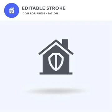 Security icon vector, filled flat sign, solid pictogram isolated on white, logo Stockillustratie