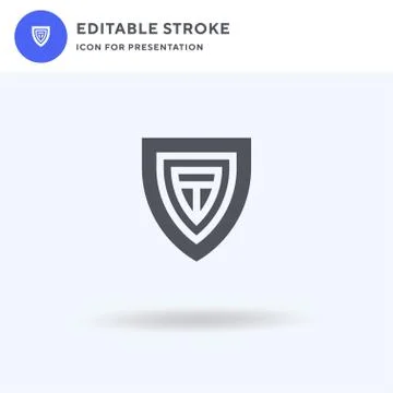 Security icon vector, filled flat sign, solid pictogram isolated on white, logo Illustrazione stock